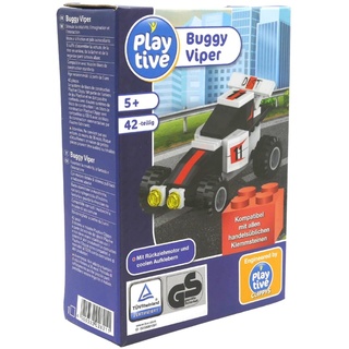 Playtive Buggy Viper 42-teilig ab 5 Jahren Fahrzeug mit Rückziehmotor mit coo...