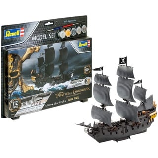 Revell Easy Click 65499 Black Pearl aus Disney Fluch der Karibik, Piratenschiff, Modellbausatz mit Easy-Click-System, kein Kleben, farbige Bauteile, für Einsteiger und Experten, mit Farben, 26 cm