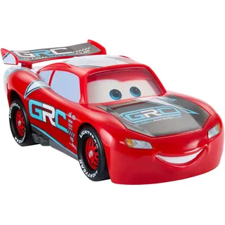 Mattel Disney und Pixar Cars Lightning McQueen Spielzeugfahrzeug und Zubehör, Global Racers Cup Drift & Race Auto mit 4 Kegeln und 2 Spielmodi, HXJ34, [Mehrfarbig]