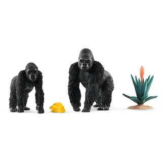 Schleich - Tierfiguren, Gorillas auf Futtersuche; 42382