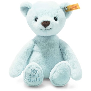 Steiff 242144 Soft Cuddly Friends My First Teddybär - 26 cm - Kuscheltier für Babys - hellblau (242144), blau 143 g