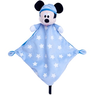 Simba 6315870352 - Disney Gute Nacht Mickey Maus Schmusetuch, Glow in the dark Plüsch, Micky Mouse, Babyspielzeug, Kuscheltier, Trösterchen, ab den ersten Lebensmonaten geeignet