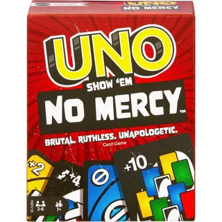 Montegoni Spielwelt UNO Spiele UNO Flip / UNO No Mercy Karten, (UNO Kartenspiel für die Familie, Reisespiel oder Spiel für Erwachsene, Kinder und Familie Karte Brettspiel lustige Uno Geschenke), Doppelseitige Karten,für 2-10 Spieler schwarz UNO No Mercy