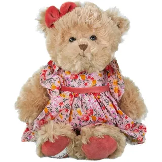 Bukowski Teddybär Elisa braun/pink mit Kleid 25 cm