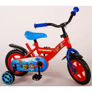 TPFSports Kinderfahrrad Disney Paw Patrol 10 Zoll, 1 Gang, (Jungs Fahrrad - Rutschfeste Sicherheitsgriffe), Kinder Fahrrad 10 Zoll mit Stützräder Laufrad Jungen Kinderrad rot