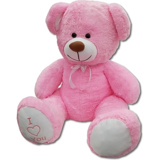 Großer rosa Teddybär Teddybär I Love You 160cm