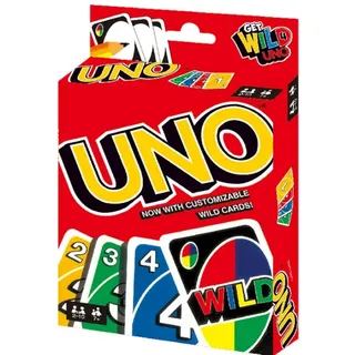 Montegoni Spielwelt UNO Spiele UNO Flip / UNO No Mercy Karten, (UNO Kartenspiel für die Familie, Reisespiel oder Spiel für Erwachsene, Kinder und Familie Karte Brettspiel lustige Uno Geschenke), Doppelseitige Karten,für 2-10 Spieler schwarz UNO Get Wild