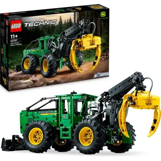 LEGO Technic John Deere 948L-II Skidder Set, großes 1.492-teiliges Baufahrzeug-Spielzeug mit pneumatischen Funktionen und 4-Rad-Antrieb, Modellbau...