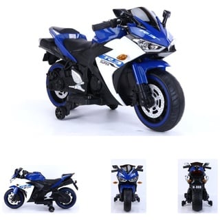 Elektro Kindermotorrad 888-12V 4,5A Akku - mit Stützräder, Musik und Lichter (Blau)