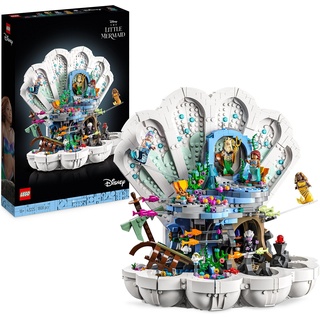 LEGO Disney Princess Arielles königliche Muschel Set aus dem 2023 Film die Meerjungfrau mit Ursula, Sebastian & Fabius Figuren, Geschenk für Erwachsene Frauen, Männer, Teenager Mädchen, Jungen 43225