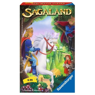 Ravensburger 23318 - Sagaland, Mitbringspiel für 2-4 Spieler, Kinderspiel ab 6 Jahren, kompaktes Format, Reisespiel, Brettspiel, Yellow