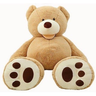 Riesen Teddybär Kuschelbär 130 cm XXL Plüschbär Kuscheltier samtig weich (130 cm) - Braun