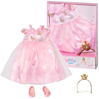 BABY born Deluxe Prinzessin, Prinzessinnenkleid mit Krone, Haarband und Schuhen für 43 cm Puppen, 834169 Zapf Creation