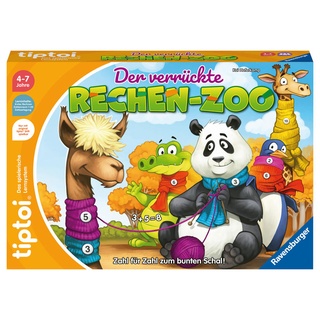 Ravensburger tiptoi Spiel 00104 - Der verrückte Rechen-Zoo - Lernspiel ab 4 Jahren lehrreiches Zahlenspiel für Jungen und Mädchen für 1-4 Spieler