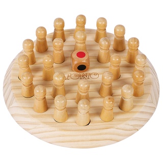 Toys of Wood Oxford TOWO Gedächtnisspiel Memory - Brettspiel aus qualitativem Holz für die ganze Familie - 24 Figuren und 1 Würfel - Montessori-Spiel