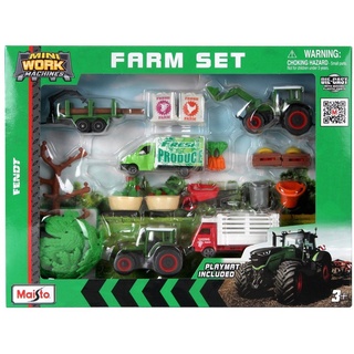 Maisto® Modellauto Mini Work Machines Fendt Super Farm Play-Set