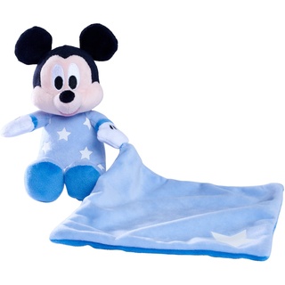 Simba 6315870351 - Disney Gute Nacht Mickey Maus Schmusetuch, Glow in the dark Plüsch, Micky Mouse, Babyspielzeug, Kuscheltier, Trösterchen, ab den ersten Lebensmonaten geeignet
