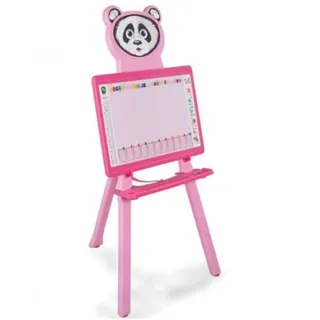 Pilsan Kindertafel Panda 03418 Höhe 95 cm Stift Schwamm Standtafel, ab 3 Jahren rosa