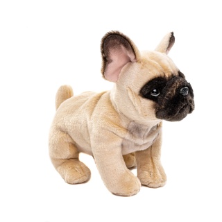 Uni-Toys - Französische Bulldogge (beige) - 27 cm (Länge) - Plüsch-Hund, Dogge, Haustier - Plüschtier, Kuscheltier