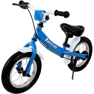 Spielwerk® Kinder Laufrad Höhenverstellbar Bremse Lenkrad ab 2-5 Jahre Fahrrad 12 Zoll Luftreifen Lauflernrad Sattel Gummigriffe Balance Bike Blau