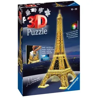 Ravensburger Puzzle - 3D-Puzzle - Eiffelturm bei Nacht, 216 Teile