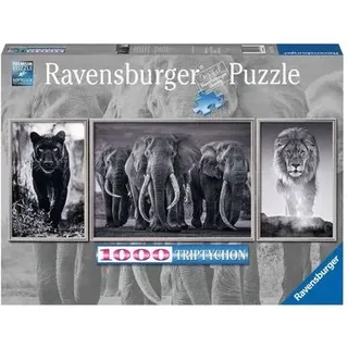 RAVENSBURGER 16729 Erwachsenenpuzzle Panter, Elefanten, Löwe 1000 Teile