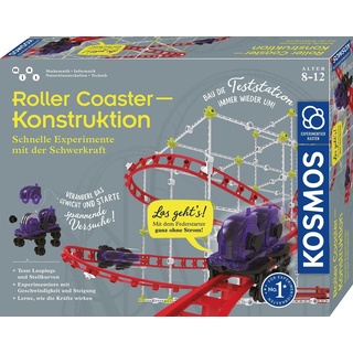 KOSMOS 621032 Roller Coaster-Konstruktion, Schnelle Experimente mit der Schwerkraft, Achterbahn Bauen und Versuche starten, Experimentierkasten für Kinder ab 8-12 Jahre zu Physik