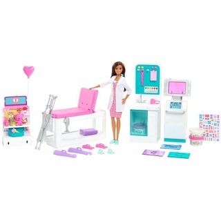 Mattel Barbie - Barbie "Gute Besserung" Krankenstation Spielset mit Puppe