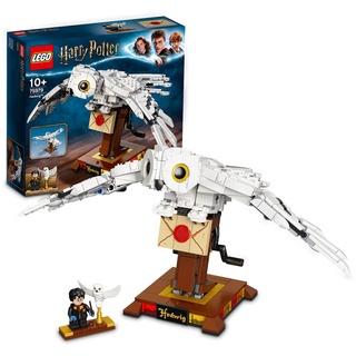 LEGO 75979 Harry Potter Hedwig die Eule, Ausstellungsmodell, Sammlerstück mit beweglichen Flügeln, Geburtstagsgeschenk für Kinder mit Mini-Figuren