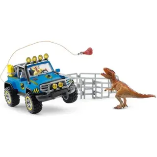 SCHLEICH 41464 Dinosaurs Geländewagen mit Dino-Außenposten