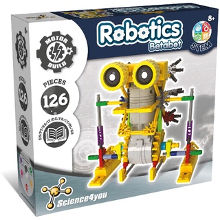 Science4you Robotik Betabot, EIN Roboter Bausatz mit 126 Stücke - Roboter Selber Bauen mit Dieser Elektronik Baukasten, Lernspiel UNT Konstruktionsspielzeug fur Kinder ab 8 Jahre