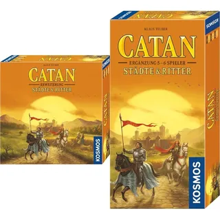 KOSMOS Bundle aus Catan - Städte & Ritter und Ergänzung für 5-6 Personen, Gesellschaftsspiel für 2-6 Personen ab 10 Jahre, nur spielbar mit Basisspiel Siedler von Catan