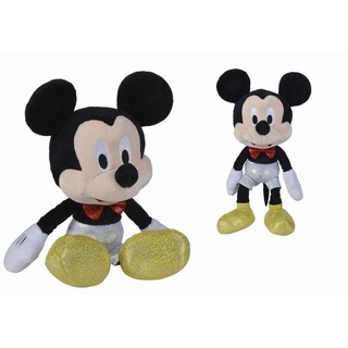 Simba 6315870395 - Disney 100 Jahre, Platinum Collection Sparkly, Mickey Mouse, Plüschfigur, 25 cm, Jubiläumsedition