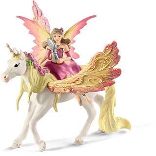 schleich BAYALA 70568 Fee Feya und Einhorn Pegasus Spielset, Magisches Fantasie Einhorn mit Flügel und Fee - Einhorn Spielzeug, Figuren Set für Kinder ab 5 Jahren