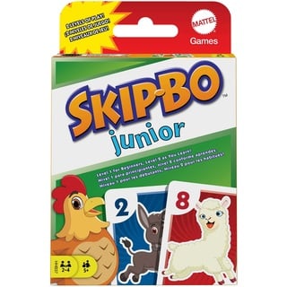 Mattel Games Skip BO Junior Kartenspiel mit 2 Spielniveaus, 112 Karten, unterhaltsames Reihenfolgespiel für 2 bis 4 Spieler ab 5 Jahren, HHB37