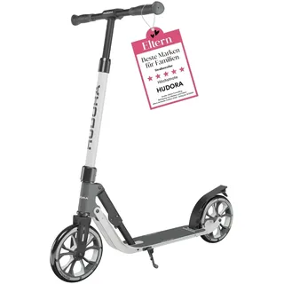 HUDORA BigWheel® 205 Advanced Scooter - Komfortabler Aluminium-Roller für bis zu 100kg - Höhenverstellbarer & zusammenklappbarer Tretroller - Kick-Scooter für Kinder/Jugendliche & Erwachsene