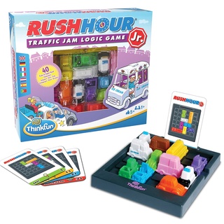ThinkFun Rush Hour Junior – Traffic Jam Logic Brain Challenge Spiel und Stiel Spielzeug für Kinder ab 5 Jahren, 76437, Mehrfarbig