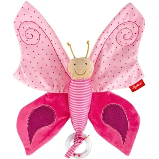 sigikid 43332 - Knistertuch Schmetterling pink groß Kinderbunt Schmusetuch 27 cm Babyspielzeug / sigikid / Spiele (außer Software)