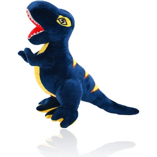 wiztex Dinoosaurier Kuscheltier - 35 cm Dinoo Stofftier - Waschbar Dinoosaurier Plüschtier - Trex Monster Geschenk für Kinder für Halloween, Weihnachten und Geburtstagsfeier (Blau)