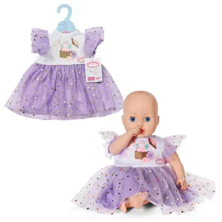 Baby Annabell lila Tütükleid, Puppenkleid mit Tüll und Sternen für 43 cm Puppen, 710296 Zapf Creation