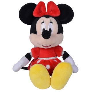 Disney Minnie Mouse Plüschfigur Minnie Maus Disney Plüsch-Figur 21 cm Minnie Mouse im roten Kleid bunt