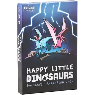 TeeTurtle , Happy Little Dinosaurs: 5-6 Player Expansion, Card Game, Ages 8+, 2-6 Players, 30-60 Minutes Playing Time, 5565-UU-EXP1