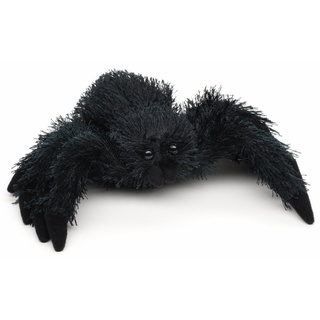 Uni-Toys Kuscheltier Schwarze Spinne - 15 cm (Länge) - Plüsch-Spinne - Plüschtier, zu 100 % recyceltes Füllmaterial