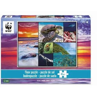 BrainBox Puzzle Ambassador - Bodenpuzzle Ozean 48 Teile, 48 Puzzleteile