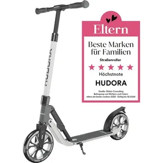 HUDORA BigWheel® 205 Advanced Scooter - ash - Komfortabler Aluminium-Roller für bis zu 100kg - höhenverstellbar & zusammenklappbar