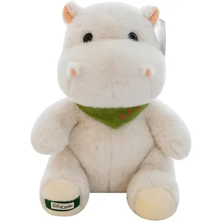 Plüschtier Nilpferd Puppe Stofftier Kissen Kuscheltier Nashorn, zum Spielen und Kuscheln, Weiches Schmusetier für Mädchen, Jungen, Babys (35 cm,Flusspferd)