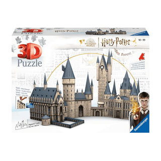 Puzzle - Hogwarts-Set - Große Halle + Astronomie Turm - Harry Potter - 3D - 1.080 Teile