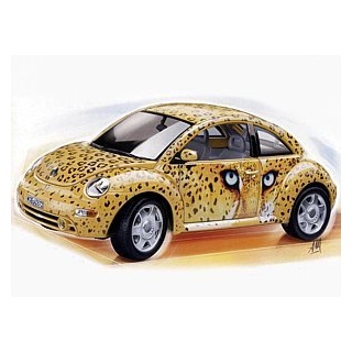 BBurago 33370940 - Kit 1:18 VW New Beetle Safari Beetlemania