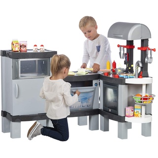 Chicos - Real Cooking XL Große modulare Kinderküche mit echtem Kücheneffekt: Die Lebensmittel ändern ihre Farbe, wenn sie auf dem LED-Kochfeld gekocht Werden. Inklusive 31 Zubehörteilen (85120)