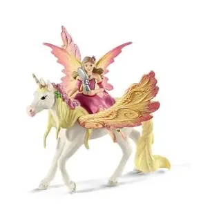 schleich Spielfigur BAYALA 70568, ab 5 Jahre, Feya mit Pegasus-Einhorn, 15 x 18 cm, 3 Teile